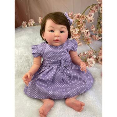Imagem de Bebê Reborn Menina Corpo Vinil Silicone Para Banho + Enxoval