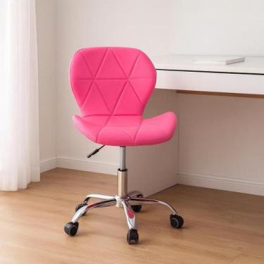 Imagem de Cadeira De Escritório Slim Ergonômica Giratória Couro Diversas Cores -