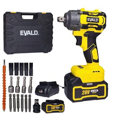 Imagem de Chave de Impacto 1/2 POL 20V Brushless com 2 Baterias 4,0Ah e Maleta EV-3500 EVALD