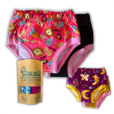 Imagem de Kit 4 Calcinhas Desfralde Malana Eco Premium - Absorvente Impermeável