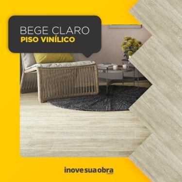 Imagem de Piso Vinílico Colado Linha Premium 2mm Vinile, Bege Claro