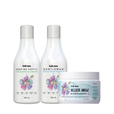 Imagem de Kit Shampoo, Condicionador e Leave in Melhor Amigo 300g - Kah noa