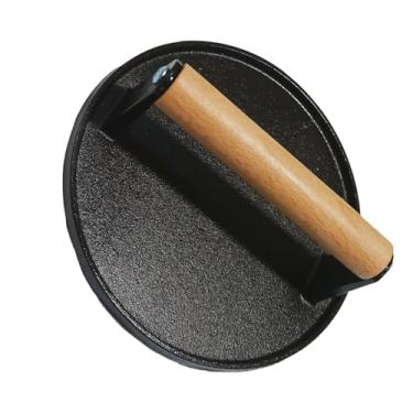 Imagem de Rrlihjgu Prensa para Hambúrguer Esmagado | Prensador de Hambúrguer em Metal Resistente para Esmagar,Acessório Antiderrapante para Chapa Plana para Uso em Quintal, Festas, Acampamento, Churrascos e