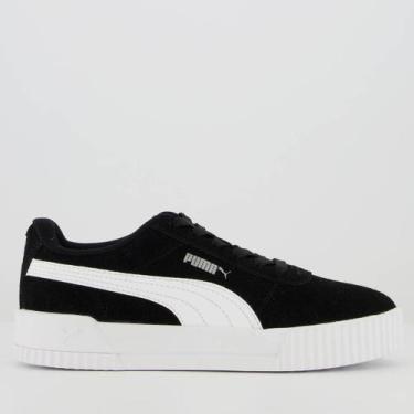 Imagem de Tênis Puma Carina Feminino Preto e Branco, 36