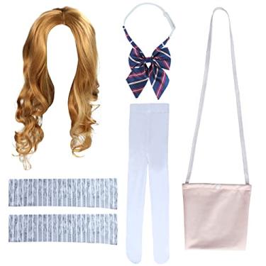 Imagem de Yewong Fantasia de cosplay de boneca de terror para meninas, fantasia de Halloween, robôs assustadores, roupas de festa, traje para crianças de 4 a 6 anos