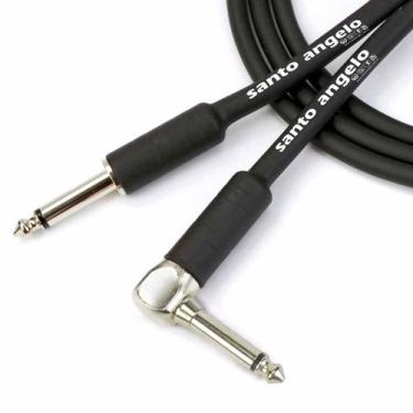 Imagem de Cabo Guitarra Angel 0,30Mm Conector P10/P10 90º 25Ft 7,62 - Santo Ange