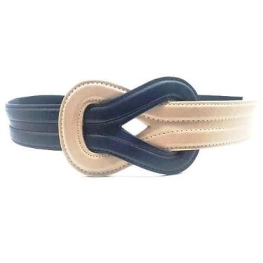 Imagem de Cinto faixa feminino victoria KK20, Marfim, Marinho, P