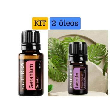 Imagem de Kit 1 óleo essencial Geranium 15ML + 1 Lavanda 5ML - Suporte Ansiedade