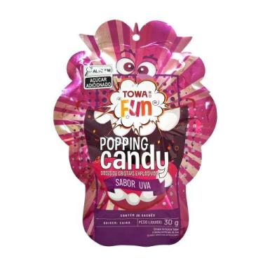 Imagem de Bala Explosiva Importada Popping Candy Sabor Uva 30g - Towa