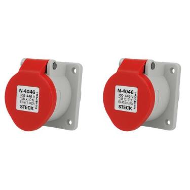 Imagem de 2 Tomada Embutir Newkon 16A 3P+T Steck 380/440V IP44 N4046