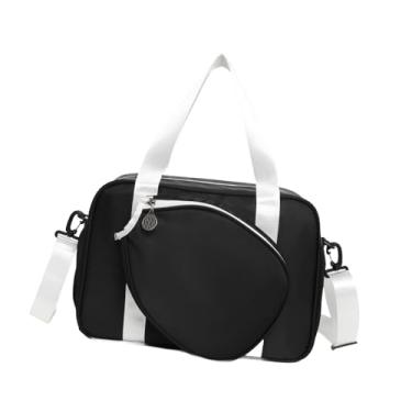 Imagem de Baoblaze Bolsa de tênis, bolsa de pickleball, de ombro leve e multifuncional para badminton, bolsas de tênis para viagem, roupas de ginástica, Preto