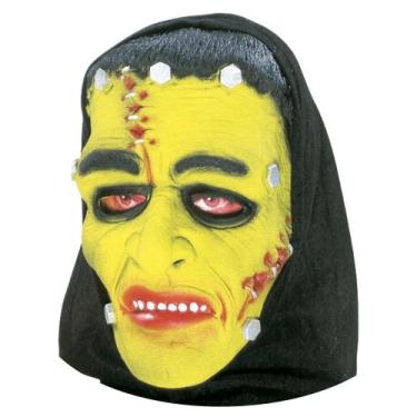 Imagem de Máscara Frank Frankenstein Látex Com Capuz Terror Halloween Cosplay Fr