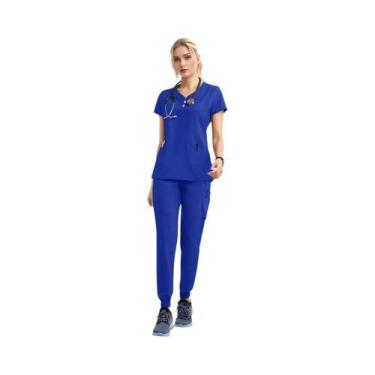 Imagem de Conjunto De Uniforme Médico Para Mulheres, Scrubs De Enfermeira, Roupa