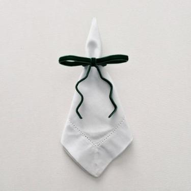 Imagem de Porta Guardanapo Laço Veludo Estruturado - Decor Madame Blue, Verde es