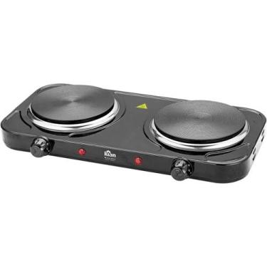 Imagem de Fogão Elétrico Cooktop Kian Portátil 2 Bocas 220V FG-101 Preto, 220V
