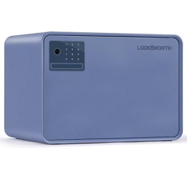 Imagem de Seguro biométrico para casa, 0,6 metros cúbicos, cofre de impressão digital com tela sensível ao toque, sistema de alarme e prateleira removível, caixa de dinheiro pequena para dinheiro, joias