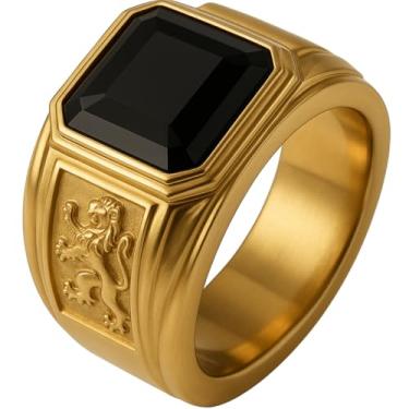 Imagem de Anel Masculino Comendador Homem Pedra Preta Ônix Formatura (27)