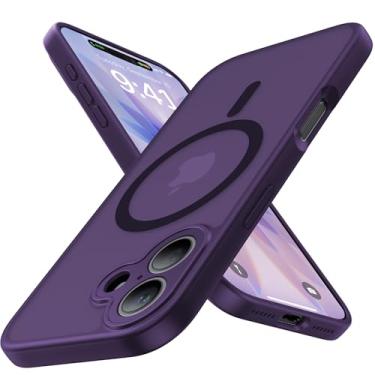 Imagem de Maozis Capa magnética à prova de choque para BC, [proteção total da câmera] [compatível com Magsafe] [Antiderrapante] [Proteção Mil-Grade] Capa de telefone fina anti-amarela translúcida fosca para BC