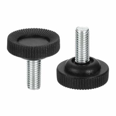 Imagem de DTGN M8 x 20 x 30 mm (DxLxOD) Pés niveladores deslizantes para móveis - Pacote com 20 - Bom para móveis - Nivelador de móveis com rosca ajustável - Preto