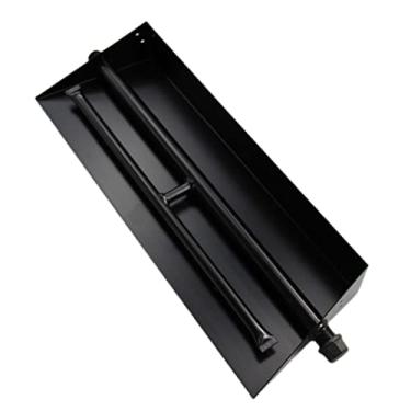 Imagem de Queimador de 45,7 cm - 61 cm para lareira a gás, queimador de lareira a gás, fogueiras a gás, queimador de propano (45,7 cm com dois tubos) Aparência patente aplicada