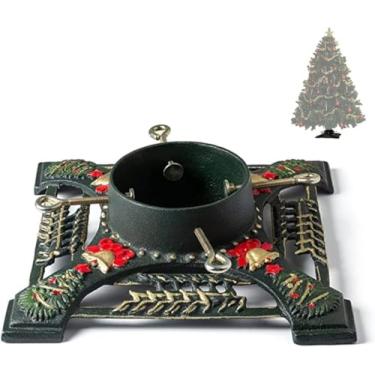 Imagem de Ventray Suporte para árvore de Natal com reservatório de água, 30 x 35 x 14 cm, troncos artificiais de árvore de Natal universal, clássico, resistente, suporte de base de pinheiro para árvores reais