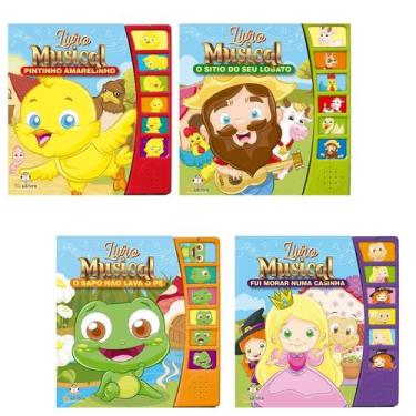 Imagem de Livro Musical - Coleção com 4 livros sonoros para crianças - Capa Dura