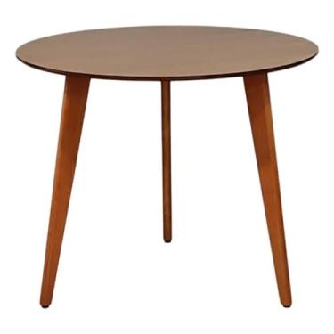 Imagem de Mesa De Jantar Redonda Júlia 70cm - Pés Em Madeira Maciça (Freijó)