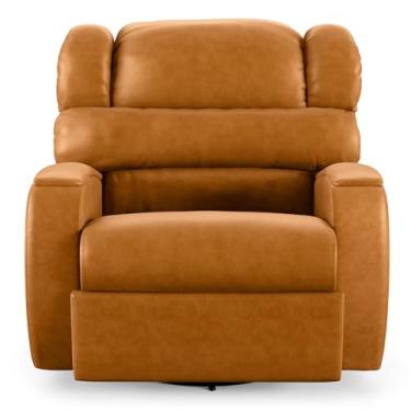 Imagem de Poltrona do Papai Sala de Cinema Reclinável Manchester Glider Manual Giratória PU Whisky G23