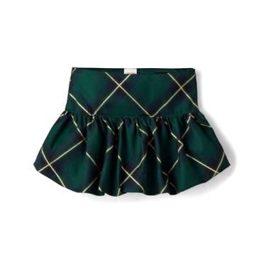 Imagem de Gymboree Saias modernas para meninas, sazonais, Bolha xadrez verde, 3 Anos