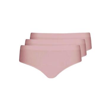 Imagem de Kit com 3 Calcinhas Alta Loba 40900-001 - LUPO, Rosa, P