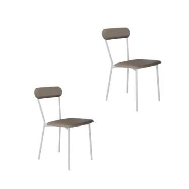 Imagem de Conjunto 2 Cadeiras de Jantar Vintage Emília Tecido Revest Sintético E