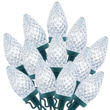 Imagem de Luzes de corda de Natal Brightown C9 100 LED 20m brancas