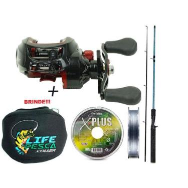 Imagem de Kit de Pesca Vara 1,80m 15Kg + Carretilha + Linha Multifilamento (Ref.