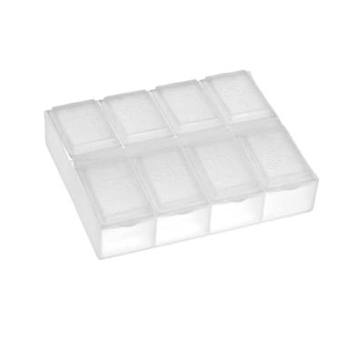 Imagem de 2 Estojo Caixa Organizadora Porta Comprimidos Cápsulas Compacto De Bolsa