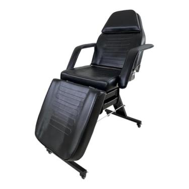 Imagem de Poltrona Maca Fixa Estética Luxo 2 Gavetas Estek Clínica Preta