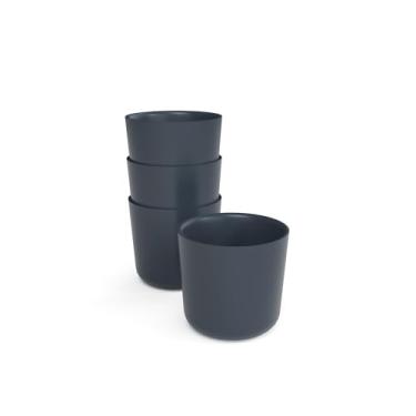 Imagem de EKOBO Conjunto de 4 copos infantis de bambu, 227 g, copo aberto para crianças, tempestade, leve, durável e seguro para lava-louças, copo infantil ecológico reutilizável para casa, viagem, piqueniques