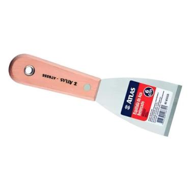 Imagem de Espátula Aço Reforçado 6cm Atlas AT6555/6 Pintura Profissional