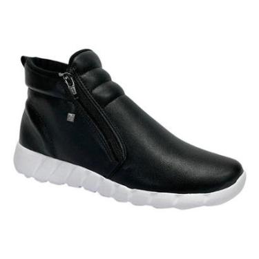 Imagem de Bota Piccadilly Fabi Rasteira Cano Curto 970117 Preto-Feminino