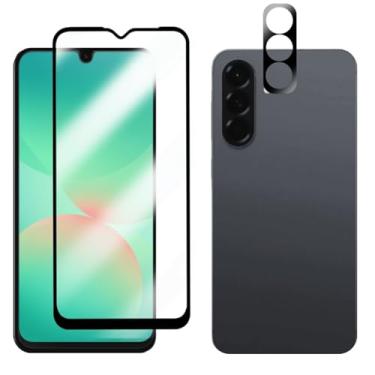 Imagem de Kit Película Vidro 3D para Galaxy A26 e Película de Lente Câmera, Vidro Temperado 9H, Proteção Total da Tela