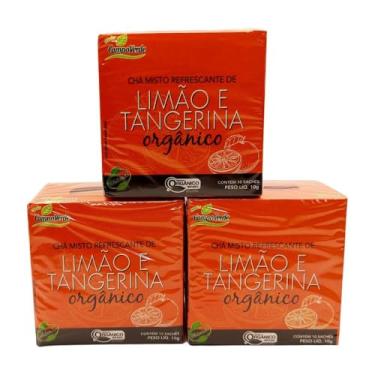 Imagem de Campo Verde, Kit 3 Chás Limão com Tangerina Bergamota Orgânico 10 sachês cada