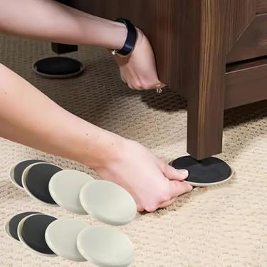 Imagem de 12 peças deslizantes de móveis resistentes a arranhões, protetores antiderrapantes de pernas de cadeira e mesa para pisos de madeira - Easv Glide almofadas de piso para carpete e madeira