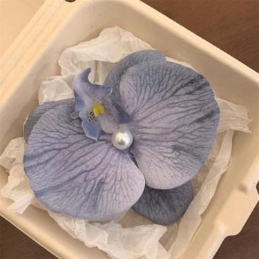 Imagem de Creativity Acessórios de cabelo grampo de bico de pato laço flor grampos de cabelo orquídea borboleta grampo de cabelo flor de seda Phalaenopsis grampo de cabelo pérola (6)