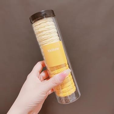 Imagem de 20 peças de prendedores de cabelo de alta elasticidade grossa para rabo de cavalo não danificam faixas de cabelo de algodão para mulheres e homens