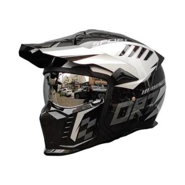 Imagem de Capacete De Motocicleta Retrô Aprovado Pelo DOT Modular Multifuncional