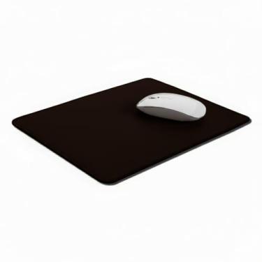 Imagem de Leatherific Mouse pads de couro genuíno de flor integral para laptop, computador, jogos, Apple, mesa executiva, tapete de mouse feito à mão (preto ônix, médio)