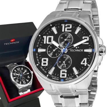 Imagem de Relógio Technos Prata Original Analógico 1 Ano De Garantia