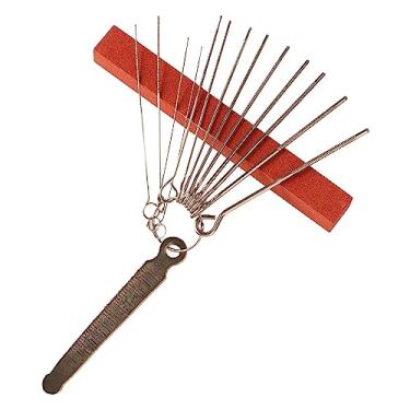 Imagem de RiToEasysports Ferramenta de Lixamento de Guitarra, Pedra de Metal, Agulha de Arquivo de Guitarra para Pontes, Porcas, Selas, Baixo Acústico, Ukulele Players