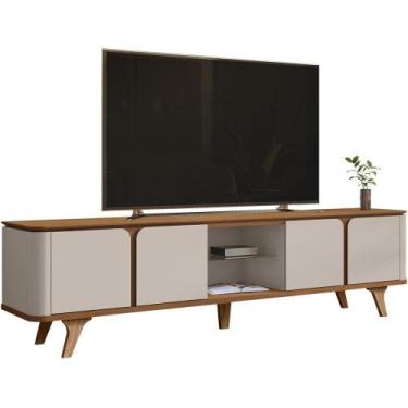 Imagem de Rack Bancada Para Tv 60 Pol 217 Cm 11097 Cedro Off White Dcasa Cedro O