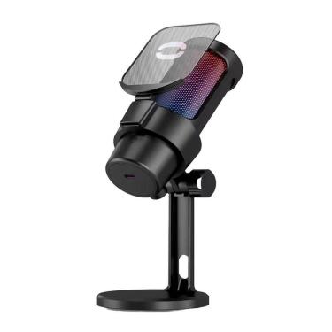 Imagem de Microfone Gamer Condensador Rgb Alta Sensibilidade Preto