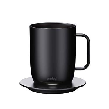 Imagem de Ember Caneca inteligente de controle de temperatura, 400 ml, vida útil da bateria de 1 hora, preta - Caneca de café aquecida controlada por aplicativo